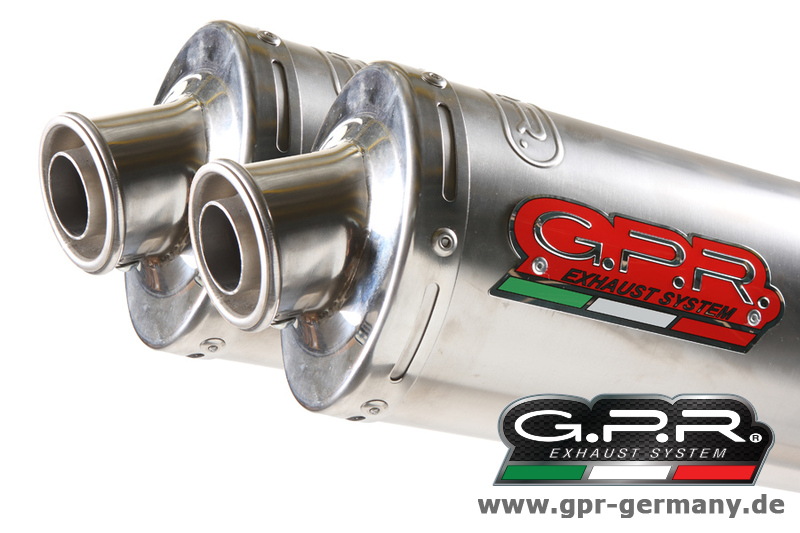 GPR INOX TONDO / ROUND DUCATI MONSTER S2R 2004/07  MID KOMPLETTANLAGE MIT DOPPELSCHALLDÄMPFER